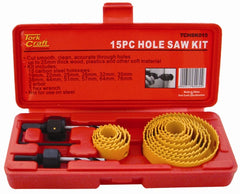 HOLE SAW SET 15PCE IN CASE CARBON STEEL