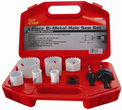 HOLESAW SET 9PC IN CASE BI-METAL 19 22 29 38 44 57MM