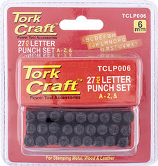 LETTER PUNCH SET 6MM (A-Z) BLACK FINISH
