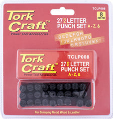 LETTER PUNCH SET 8MM (A-Z) BLACK FINISH