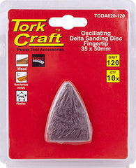 OSCILATING SANDPAPER A/O 35X50MM 10PC  FINGERTIP 120GRIT