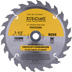 BLADE CONTRACTOR 190 X 24T 30/20/16 CIRCULAR SAW TCT