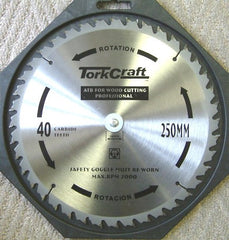 BLADE CONTRACTOR 250 X 40T 16MM CIRCULAR SAW TCT
