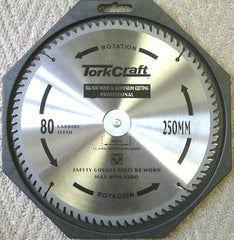 BLADE CONTRACTOR 250 X 80T TCG POS CIRCULAR SAW TCT