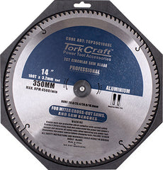 BLADE CONTRACTOR ALUM 350 X 100T TCG NEG CIRCULAR SAW TCT
