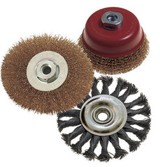 WIRE BRUSH SET 3PCE 100MM TWIST KNOT WHEEL