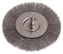 WIRE WHEEL BRUSH 100MM 6MM SHAFT STAINLESS STEEL