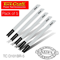 U-SHANK JIGSAW BLADE 10TPI WOOD 2.5MM REVERSE TOOTH 5PC