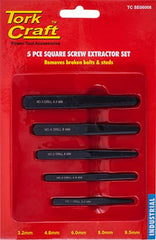 SQUARE SCREW EXTRACTOR SET 5PCE