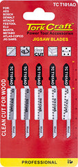 T-SHANK JIGSAW BLADE FOR WOOD 1.3MM 20TPI 75MM 5PC