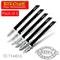 T-SHANK JIGSAW BLADE FAST CUT FOR WOOD 4MM 6TPI 5PC