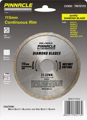 DIAMOND BLADE CONT.RIM 115X22.22MM PINNACLE