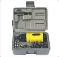 S/DRIVER SET W/RATCHET 19PCE IN BLOW MOULD CASE