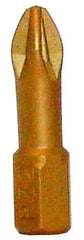 POZI 2 X 25MM INSERT BIT TORSION TITANIUM COATED PZ2