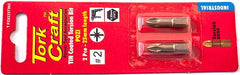 POZI 2 X 25MM INSERT BIT TORSION TIN COATED 2PCE PZ2