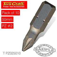 POWER BIT POZI 2 PZ2 50MM 10 PCE SCREWDRIVER BIT PACK